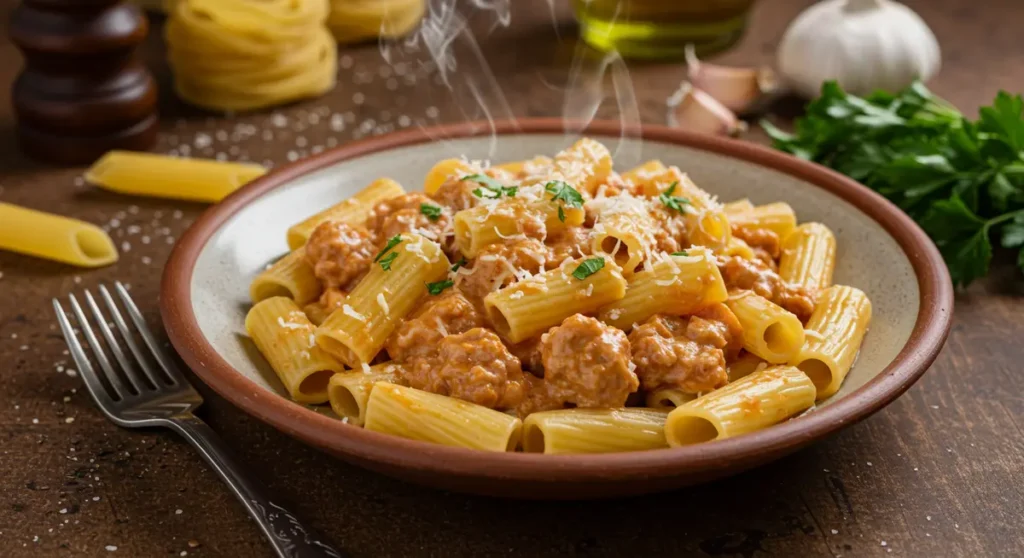 Creamy Sausage Rigatoni