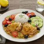 Mediterranean Chicken And Rice Love At First Bite 10 Mediterranean Chicken and Rice with roasted vegetables