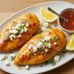 Hot Honey Feta Chicken: 30-Minutes Crispy Bliss You’ll Love! 16 Crispy Hot Honey Feta Chicken with melting feta cheese and herb garnish