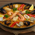 The Best Receta de Paella de Mariscos You'll Ever Try 20 Authentic Receta de Paella de Mariscos served in a traditional paella pan with shrimp, mussels, and saffron-infused rice.