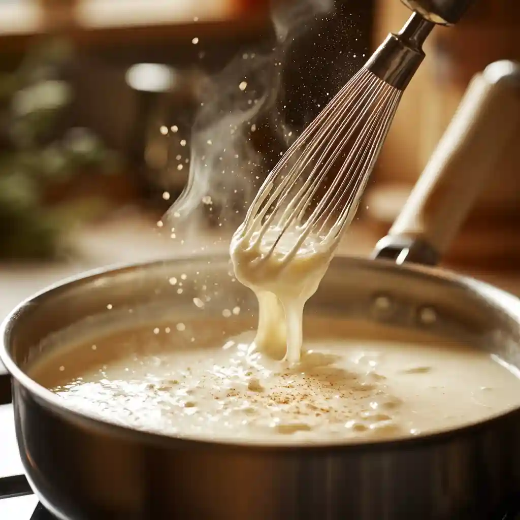 The Best Lasagna with Bechamel Sauce and Spinach 3 Making Béchamel Sauce for Lasagna
