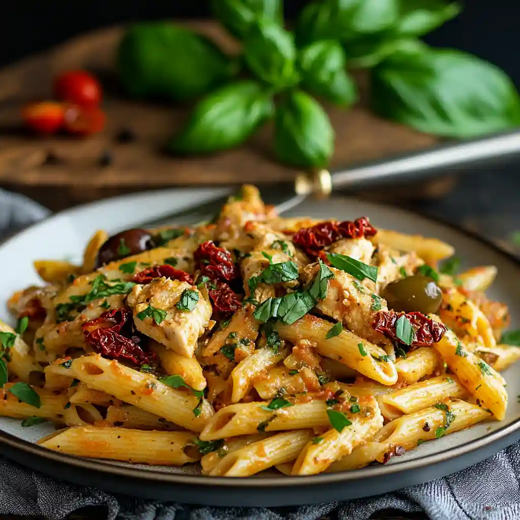 Delicious & Easy Bruschetta Chicken Pasta Recipe to Try Now 4 Bruschetta chicken pasta with Mediterranean variations including olives and sun-dried tomatoes