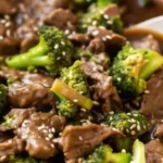 The Best Takeout-Style Chinese Beef and Broccoli Stir Fry 13 Chinese beef and broccoli with tender beef, fresh broccoli, and sesame seeds in glossy brown sauce