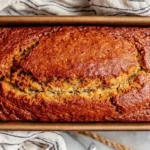 Moist Banana Bread Recipe With Sour Cream 10 Moist Banana Bread Recipe baked in a loaf pan with golden crust