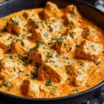 Quick & Easy Homemade Butter Chicken Recipe (Stovetop Dinner Comfort) 10 Homemade Butter Chicken served in a black bowl with creamy tomato sauce and fresh cilantro garnish